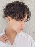 ツイストスパイラルパーマ　メンズカット　眉毛　アイブロウ