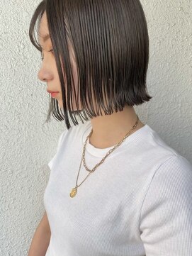 ロンドヴァリー 渋谷店(Lond vallee) ☆ボブ×チャコールグレー×韓国風巻き×クラゲヘアー