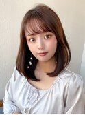 大人可愛いふんわりカール/ベージュブラウン/髪質改善/新宿