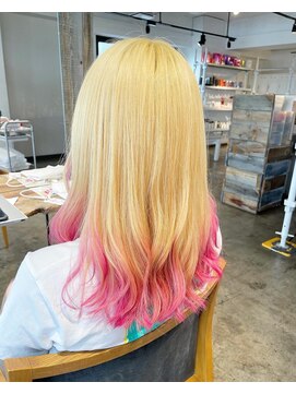 ニュート(Neut ) ブリーチ抜きっぱなし裾カラーピンク/エンドカラー/ハイトーン