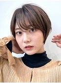 30代40代大人女性/前髪ありショートボブ/ショートヘア/髪質改善