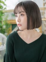 カバーヘア ブリス 戸田公園西口店(COVER HAIR bliss)&nbsp;黒髪インナーカラー切りっぱなしボブh2戸田公園20代30代40代