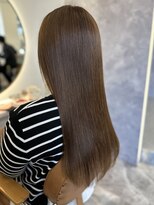 カノエ 福岡香椎店(canoe)&nbsp;縮毛矯正　髪質改善ストレート　ブラウンベージュ　艶髪　艶感