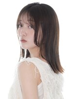 ヘアーサロン ラフリジー(Loufreasy) 【イノアカラー】でツヤ髪アッシュベージュ×外ハネミディアム