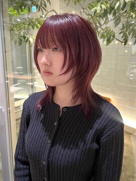 ローエ バイ デコ(Rohe by DECO) 【廣川】ブリーチをやめてボルドー/くびれ/ハッシュレイヤー