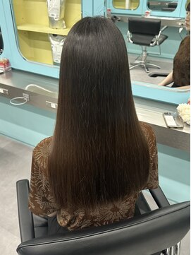 イオエ 西梅田(ioe) ブリーチなしカラー/髪質改善/ミルクティーベージュ/小顔へア