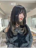レイヤーカット/インナーカラー/ミルクティ/ベージュ/栄/矢場町