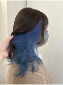 顔周りレイヤー◎インナーカラー×ひし形シルエットミディ