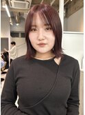 ミルクティーベージュ/クラゲヘア/顔周り/シースルー/田町