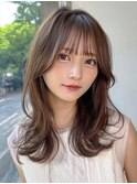 韓国風　ロング　顔まわり