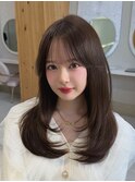 上品なレイヤーカット×結べる韓国風顔まわりカット