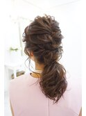 クシュクシュローポニー ヘアセット