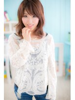 ミック 日暮里店(miq)&nbsp;《旬の鎖骨ミディ》 くびれカールで大人グラムに♪