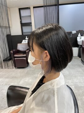 アフィックスヘア 新小岩(affix hair) インナーカラー【ラベンダーシルバー】×大人ボブ
