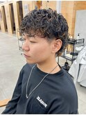 マッシュウルフ パーマ スパイラルパーマ ハイライト