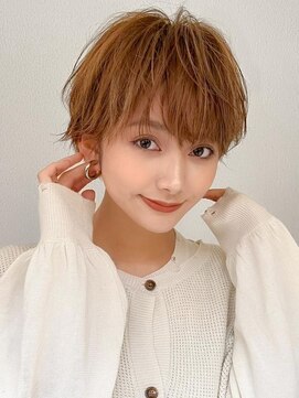 オーブヘアー ジュン 鹿屋店(AUBE HAIR june) 大人丸みショート/20代30代40代/ハイトーン/マッシュ