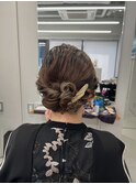 短い髪のアップスタイル【清板】