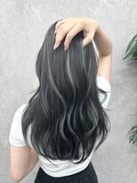 アルドーレフィエロ シンサイバシ(Ardore fiero shinsaibashi) コントラスト極ハイライト☆アッシュブラック