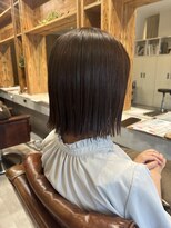 アドラーブル 駅南店(adorable)&nbsp;小顔ストレートボブ黒髪グレージュダークアッシュモード
