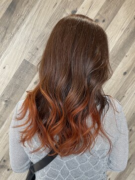テーラヘアー 蘇我店(TELA HAIR) オレンジグラデーションカラー