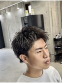 ハイトーンカラー/マッシュパーマ/アースカラー/men's/