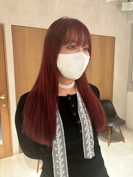 ラミエ バイ メルト 吉祥寺(lamie by melt) 【小川】ピンクブラウン/きりっぱなし/エアリーロング