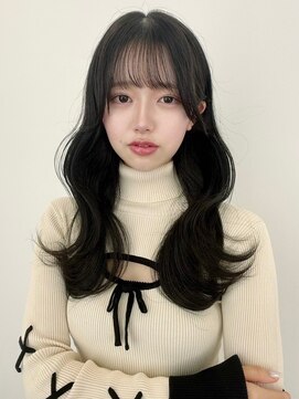 ユーフォリア 青山(Euphoria) 【艶感★シースルーバング】韓国ヘア20代30代ウェーブ巻き髪