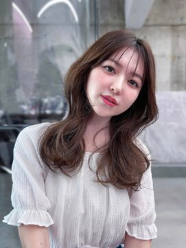 フィヴェント(Fivent) メルティカラー似合わせカットフェミニンロング韓国レイヤー