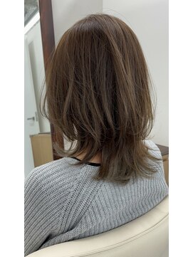 ジエクトアイロ 江坂駅前店(The Ect ilo) くびれレイヤーカット/マロンベージュ/ラベンダーミルクティー