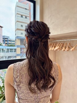 オン キャナルシティ博多前店(on) 【中里恵梨】ヘアセット/ハーフアップ/ドレスヘア/結婚式/博多