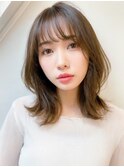 大人◎くびれレイヤーカット×艶髪オリーブベージュ