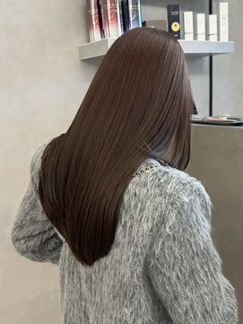オムニス 表参道(Omnis) 透明感カラーこっくりブラウンベージュレイヤーカット髪質改善