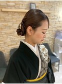 成人式/卒業式セット☆編み込みアレンジ/シニヨン/和装/袴/花冠