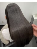 ロングヘアー　オリーブグレージュ　上級髪質改善　赤坂見附