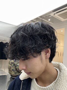 フィフスパーク(fifth PARK) 渋谷シャドウパーマ波巻きスパイラル束感fifth色気メンズカット