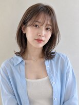 プリモ ココ 鍋島店(Primo coco.)&nbsp;シースルーバング くびれヘア 韓国風 アッシュベージュ 髪質改善