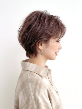 カバーヘア ブリス 北浦和(COVER HAIR bliss) バーガンディフェザーショートマッシュパーマ大人美髪p北浦和