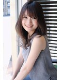 透け感グレージュ×グラデーション×セミロング