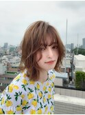 ミディアムボブ 外ハネアレンジ