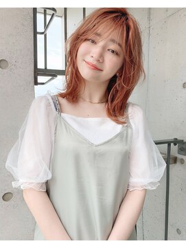 リコバイアフロート(riko by afloat) 人気カジュアルレイヤー*似合わせオレンジベージュ【riko立野】