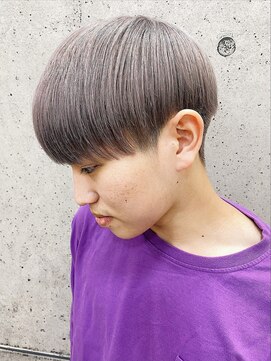 アンダーバーホワイト(_WHITE) マッシュ☆パープルアッシュ