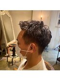 メンズアップバングパーマ