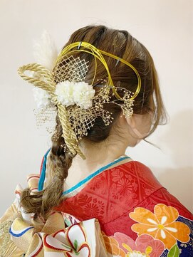 ラトリエコンタン(L´atelier Content) 水引 金箔 成人式ヘア 卒業式ヘア 袴ヘア 振袖ヘア【津田沼】