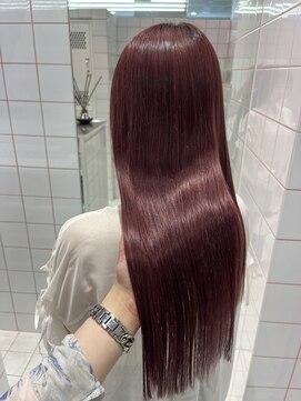 ロンドルーチェ 心斎橋(Lond luce) ダークアッシュ/ミディアムレイヤーカット［髪質改善/縮毛矯正］