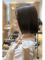 アロマ ヘアー ルーム 新宿3号店(AROMA hair room)&nbsp;グレージュカラーシルキーベージュミニボブ髪質改善/新宿三丁目
