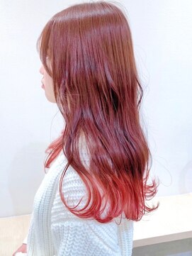 セイドット リー(Say. Ree) バレイヤージュピンクカラーブリーチグラデーションチェリー韓国