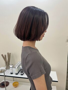 ツキヘア(TUKI hair) 大人ボブ × カシスブラウン