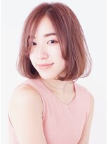 アイスバーグ ウェスト 清澄白河(eyesburg W/est)&nbsp;愛され前髪なしワンカールボブピンクカラー
