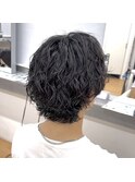 【サーフカールパーマ】メンズスパイラルウルフコンマバング