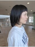 前髪短めのボブ/ショートカット/ショートバング/